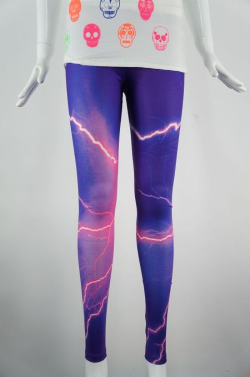 Newly Fashion Special Design Lightning Paint Leggings