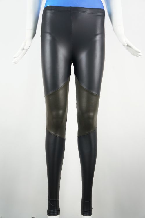 Newly Joker Faux Leather Cotton Mix Leggings