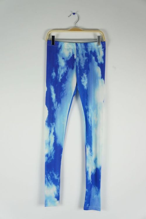 Newly Fashion Blue Sky Paint Leggings