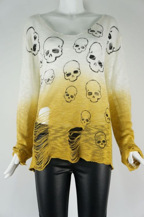 Hollow Out Seleton Knit Sweater