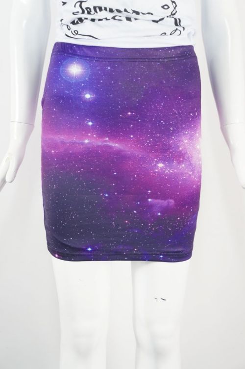 New Fasion Galaxy Pattern Miniskirt