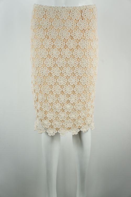 New Special Design Lace Cream Color Skirt