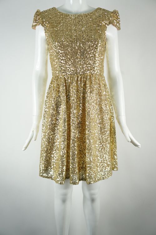 Sequin Above Knee Skater Dress