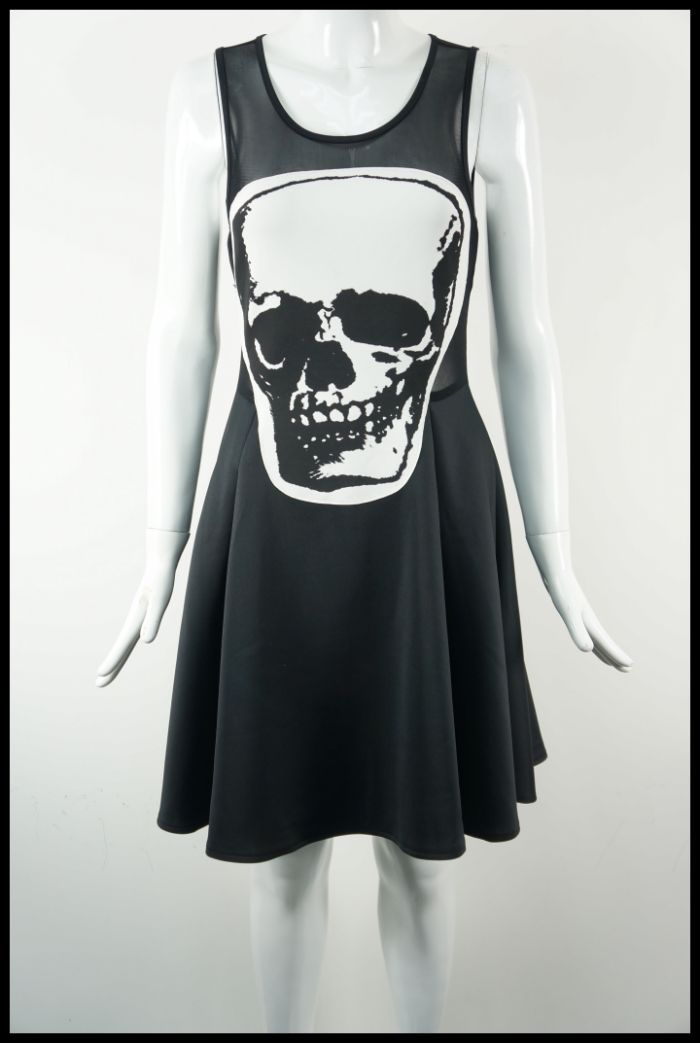 Skater dress with skull