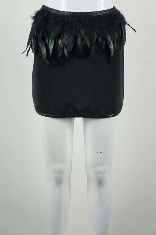 Slim Fit Skirt with Feather